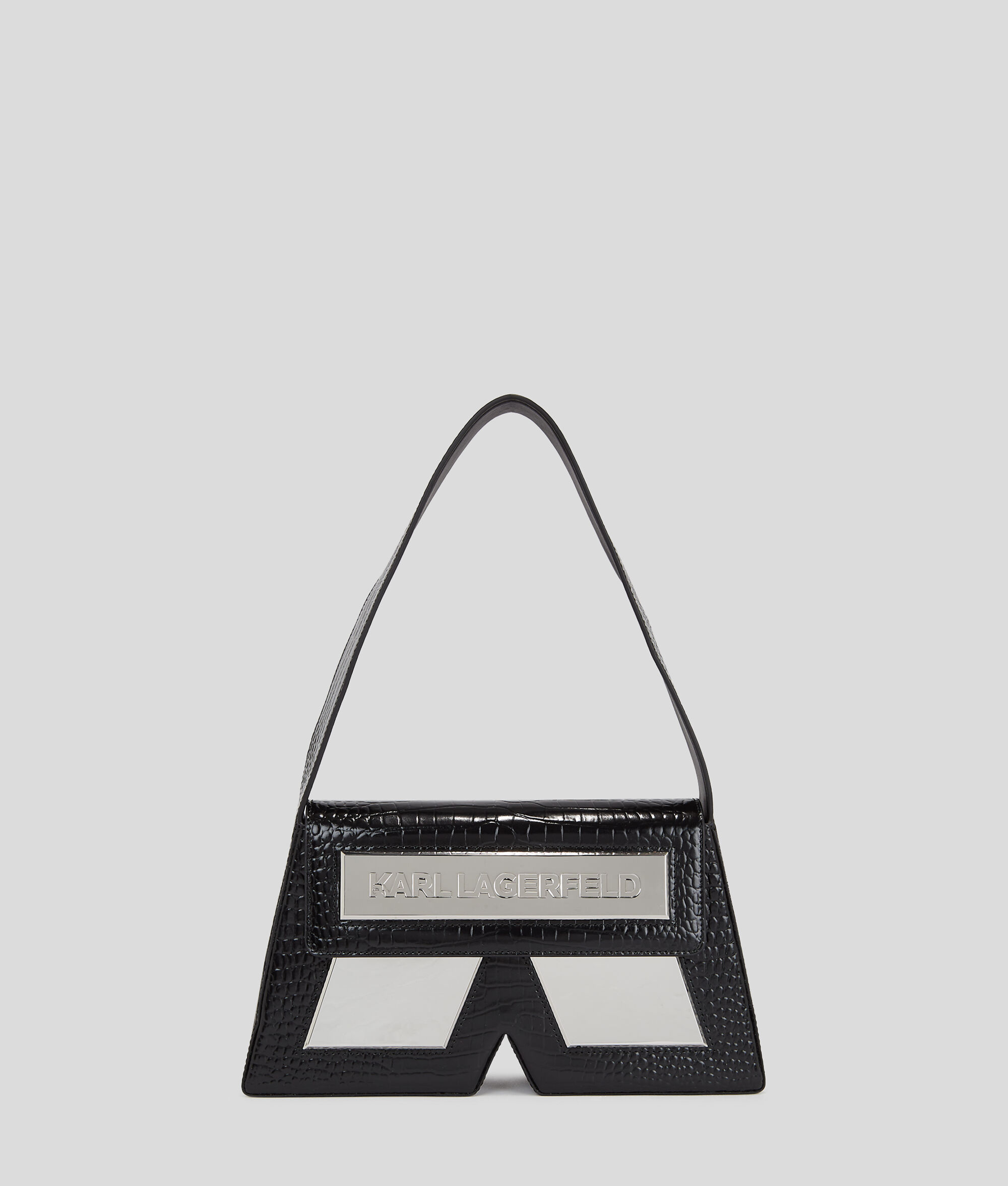 (image for) High-Quality IKON K MEDIUM CROC-EFFECT SHOULDER BAG